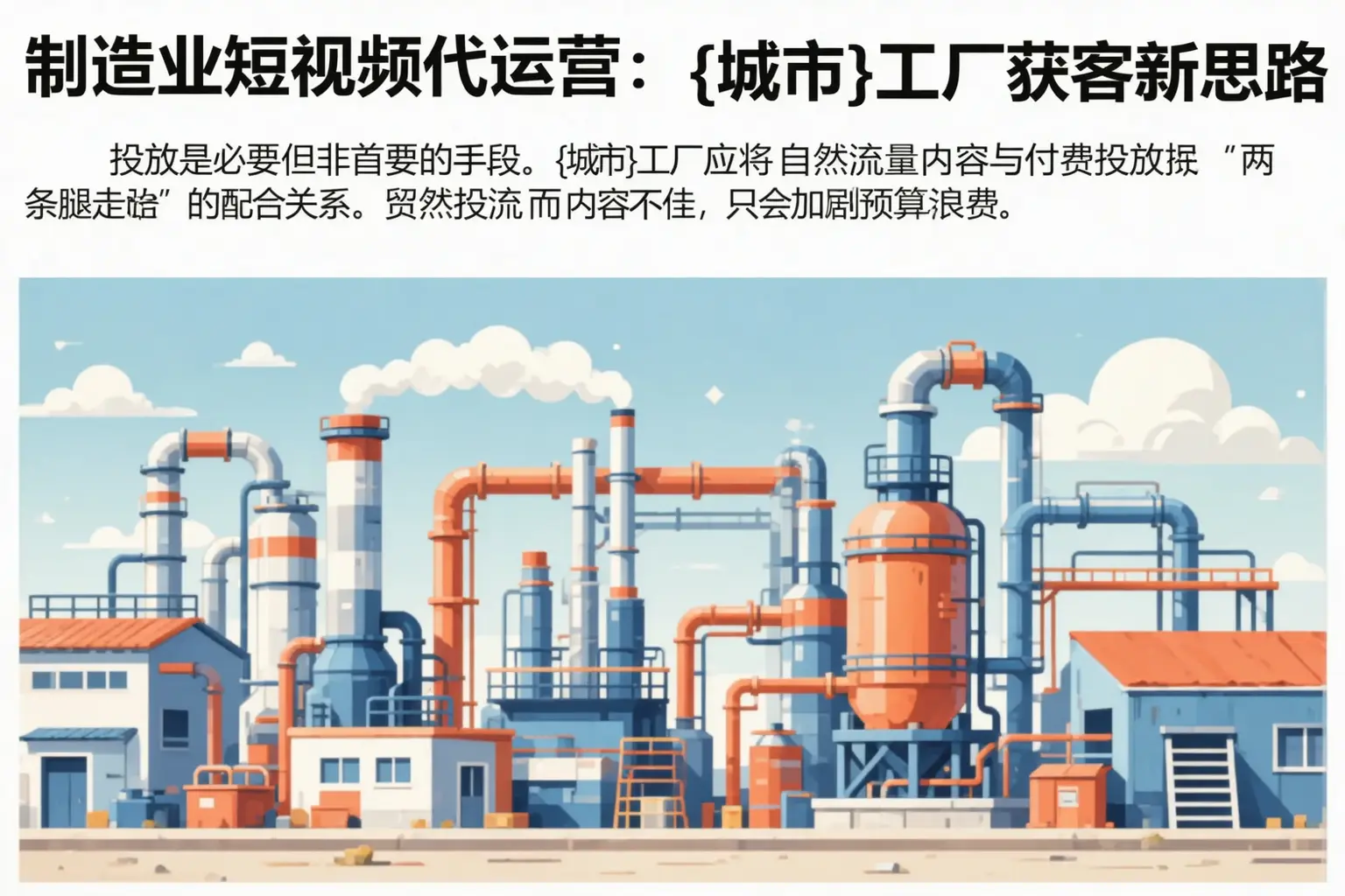 制造业短视频代运营:闽侯工厂获客新思路